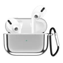 Для AirPods Pro Чехол защитный чехол покрытие ТПУ противоударные наушники защитный чехол для Air Pods Pro чехол с брелком