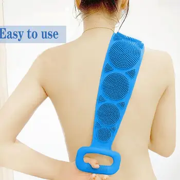 

Magic Silicone Brushes Bath Towels Rubbing Back Mud Peeling Body Massage Shower Extended Scrubber Skin Cleaning Shower Brushes