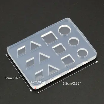 

Geometric Round Square DIY Stud Earrings Silicone Resin Mold Jewelry Making Tool N58F