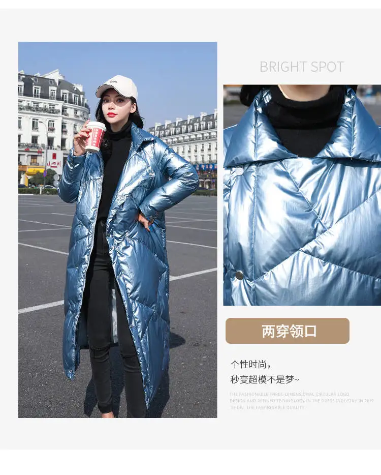 Heydress однотонное женское модное плотное длинное пуховое пальто для девушек с отложным воротником, Женская Повседневная Верхняя одежда, теплый пуховик
