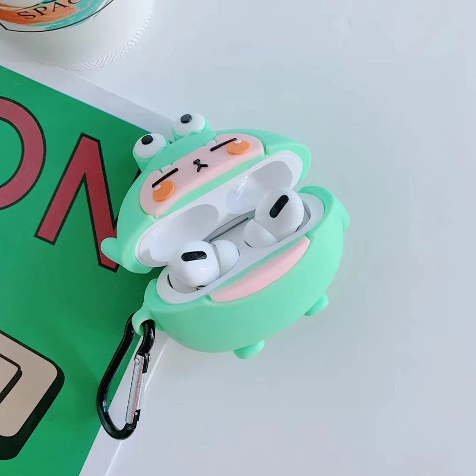 Чехол для наушников с цветами для Airpods Pro, силиконовый чехол, красивое с медведем и собакой Мультяшные наушники/Earpods, чехол для Apple Air pods Pro 3, чехол s