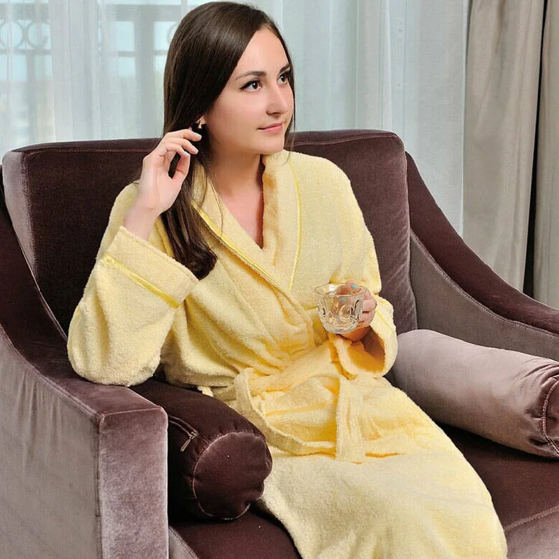 Winter Bathrobe Men 100% Cotton Men's Robe Kimono Robe Thick Long For Male Plaid Robes Long Bath Robe Bride Robe Dressing Gown