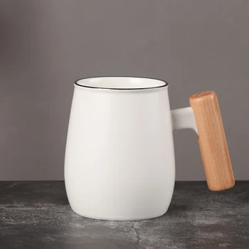 

Cute Ceramic Mug Cup with Cover Spoon Middle Finger Novelty Coffee Cup Personalised Modern White Stylish House Decoration GG50mk