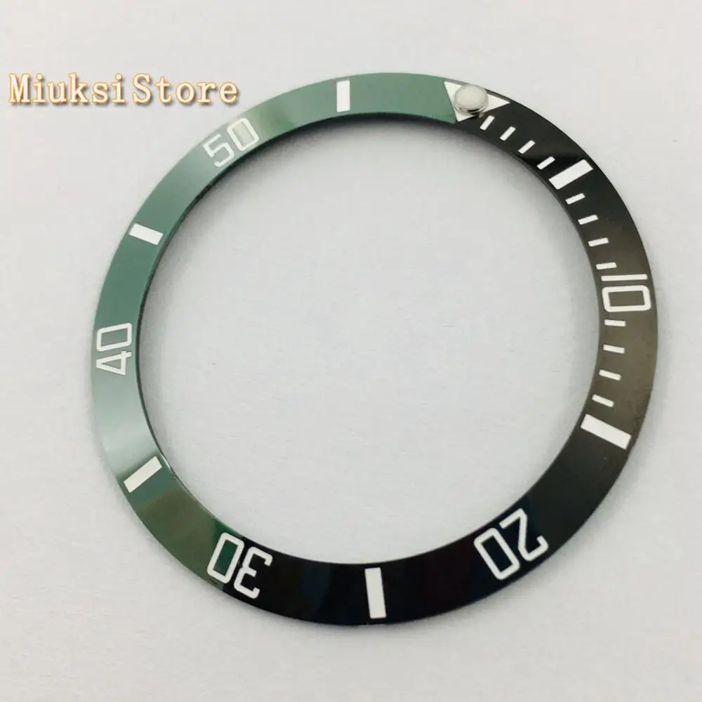 

38mm black/green new ceramics watch bezels fit automatic mechanical watch 40mm men' watch bezels
