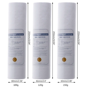 

10" Water Purifier PP Filter Cartridge 1 Micron Strainer Sediment Replacement A6HB