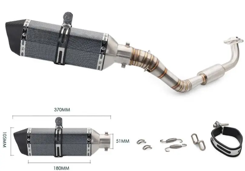 NMAX 125 Ak мотоцикл глушитель полная система слипоны для Yamaha NMAX 125 NMAX 155 NMAX125 NMAX155 - Цвет: A4