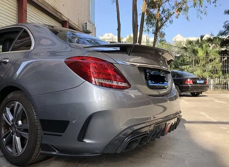 C63 w205 задние Обтекатели FD Стиль углеродного волокна задняя сторона сплиттер spats для Mercedes Benz C63 w205 Купе Седан