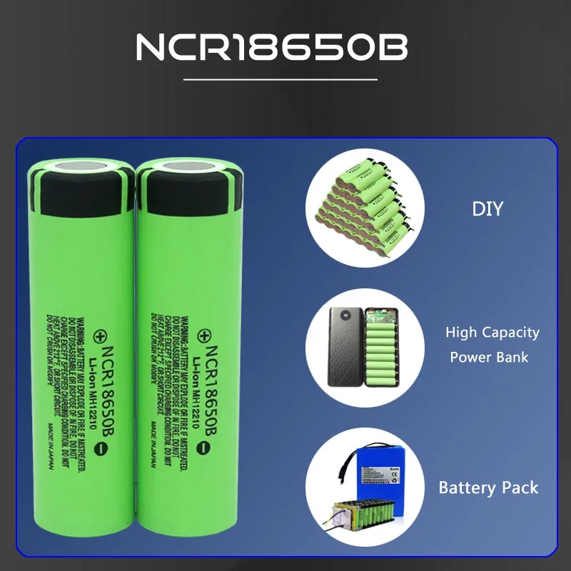 JOUYM Оригинальная 18650 аккумулятор NCR18650B 3.7 v 3400 mah литий ионная аккумуляторная