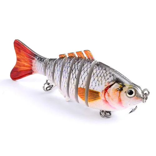  1 PCS YUZI Fishing Wobblers Swim Bait Fishing Bait 6-7 Sections Fishing Lure 11cm/15.5g 6# Good Qua