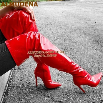pink knee boots