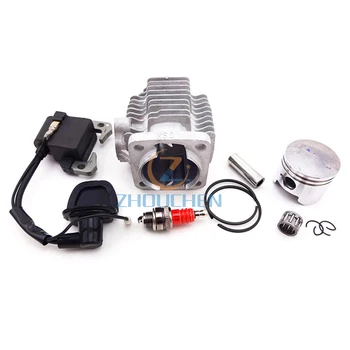 

L7T spark plug ignition coil 44mm cylinder Piston kit for 2-stroke 47cc 49cc ATV and bike pocket
