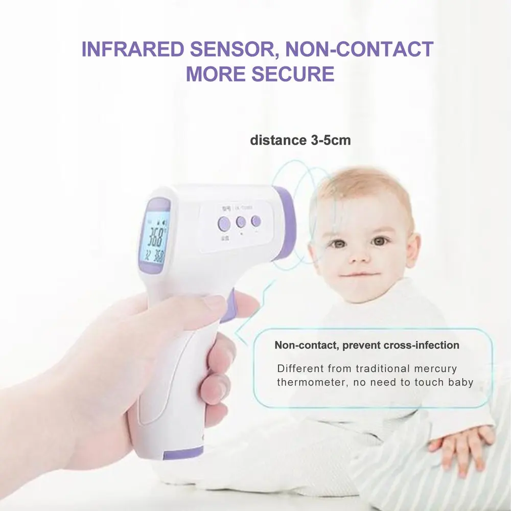 

1PC Handheld Portable Non-Contact Infrared Thermometer High Precision Thermometer Industrial Temperature Meter