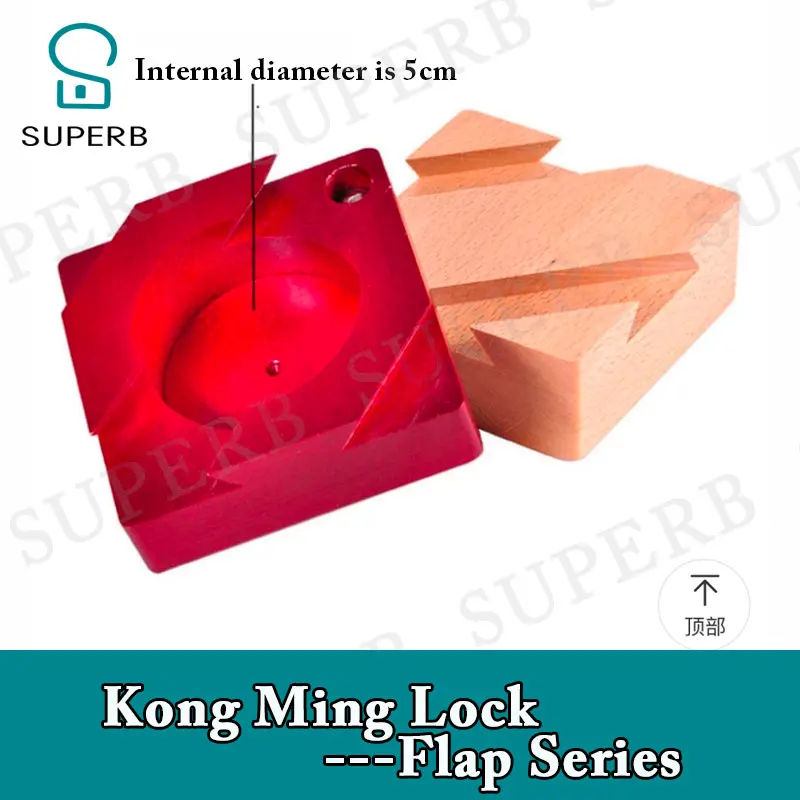 Superb escape room props Kong Ming Lock Flap Series spare secret box for real life game prop open the wooden box to find clue
