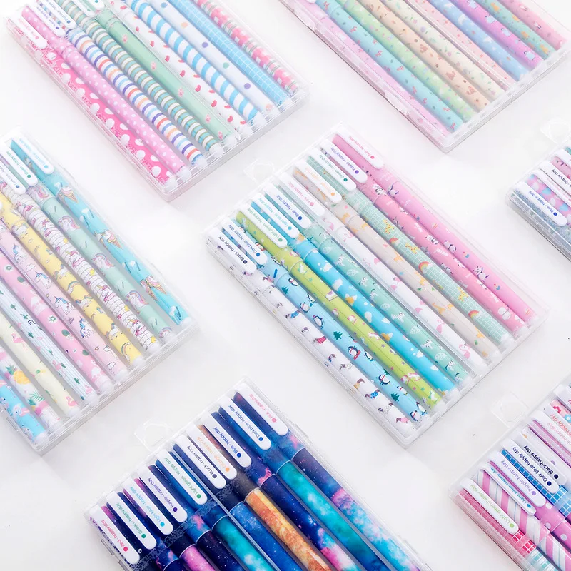

South Korea Stationery Cute Creative Small Fresh Lovely Color pen 10 Colors Pen Set Ten Korean Gel Cute Student Supplies Girl