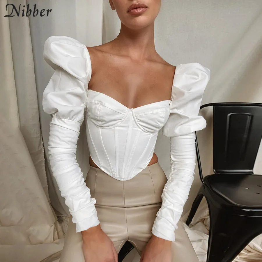 Элегантный романтический укороченный топ Nibber с асимметричным узором Женский