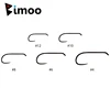 Bimoo 20pcs Barbless Streamer Stonefly & Bugger Forged Hook Black Nickel Long Large Nymphs Fly Tying Material Competition Hooks ► Photo 1/6