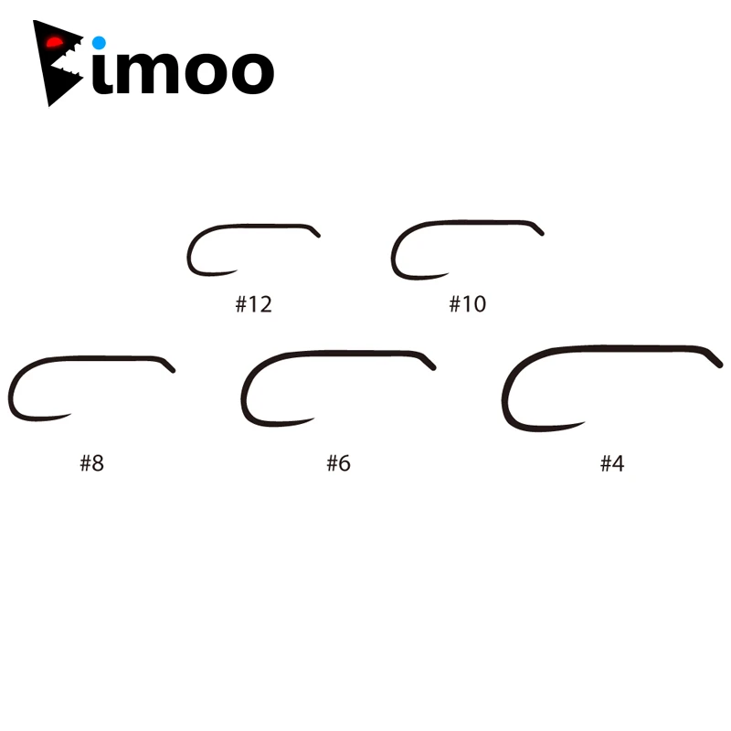 Bimoo 20pcs Barbless Streamer Stonefly & Bugger Forged Hook Black