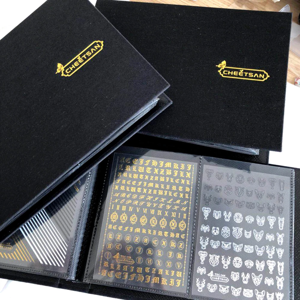 

CHEETSAN nail sticker album photo album nail sticker showing photos album can put 120 pieces unit holder size 13.3*9.3CM
