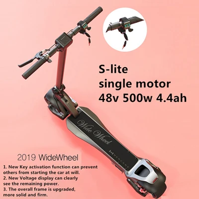 ЕС акции по последней Mercane WideWheel электрический скутер 500 W/1000 W и широкими колесами Складная Смарт Kickscooter, Двухдвигательный, Ховерборд - Цвет: 2019 S-lite