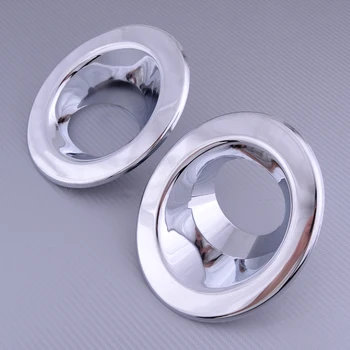 

DWCX 1 pair Front Fog Light Lamp Cover Trim Rings Chrome ABS Fit for Land Rover Freelander 2 LR2 2008 2009 2010