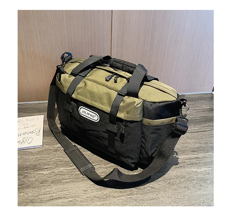New Coloured Large Capacity Canvas Travel Bag Fitness Bag Business Yoga Bag Handbag Shoulder Bag
