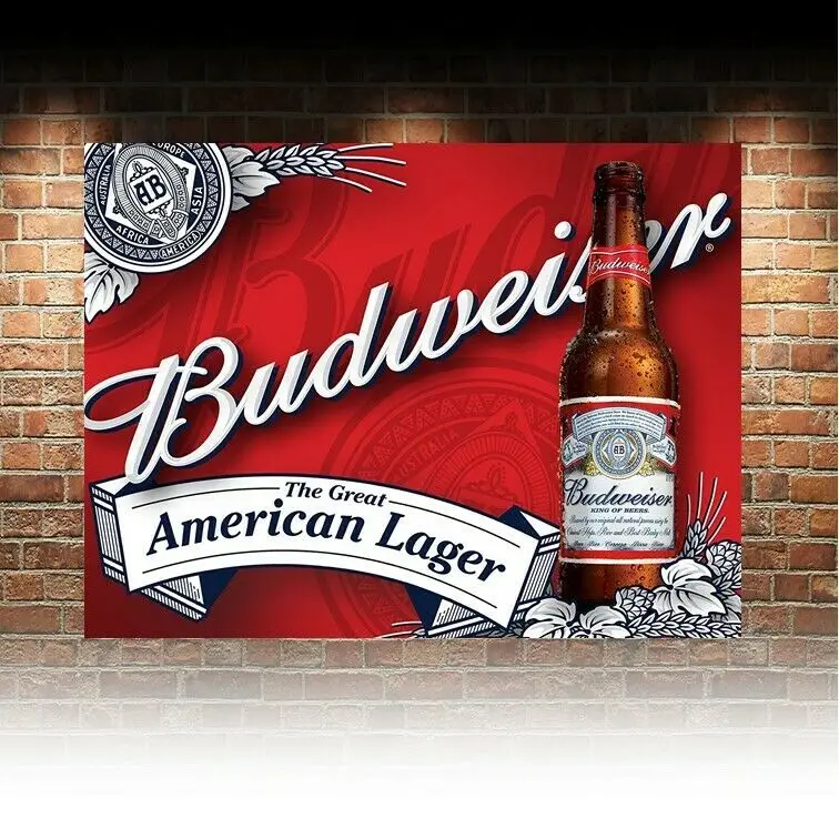 Пивной рекламный ретро-рекламный щит Bud Budweiser винтажный металлический бар паб