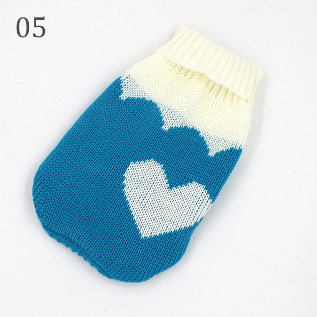 Cartoon Cat Dog Clothes Warm Christmas Knitting Sweater For Small Yorkie Pet Clothing Coat Crochet Cloth XS-3XL