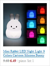 Мини-светодиодный Ночной светильник с совой, портативный, 9 цветов, мультяшный силиконовый ночник с птицей, прикроватная лампа для спальни, для детей, подарок для малышей