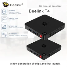 Beelink T4 Mini PC Int Atom x5-Z8500 HD графика 600 4 ГБ ОЗУ+ 64 Гб 2,4 ГГц+ 5,8 ггц WiFi 1000 Мбит/с USB3.0 BT4.0 поддержка 4K ТВ-бокс