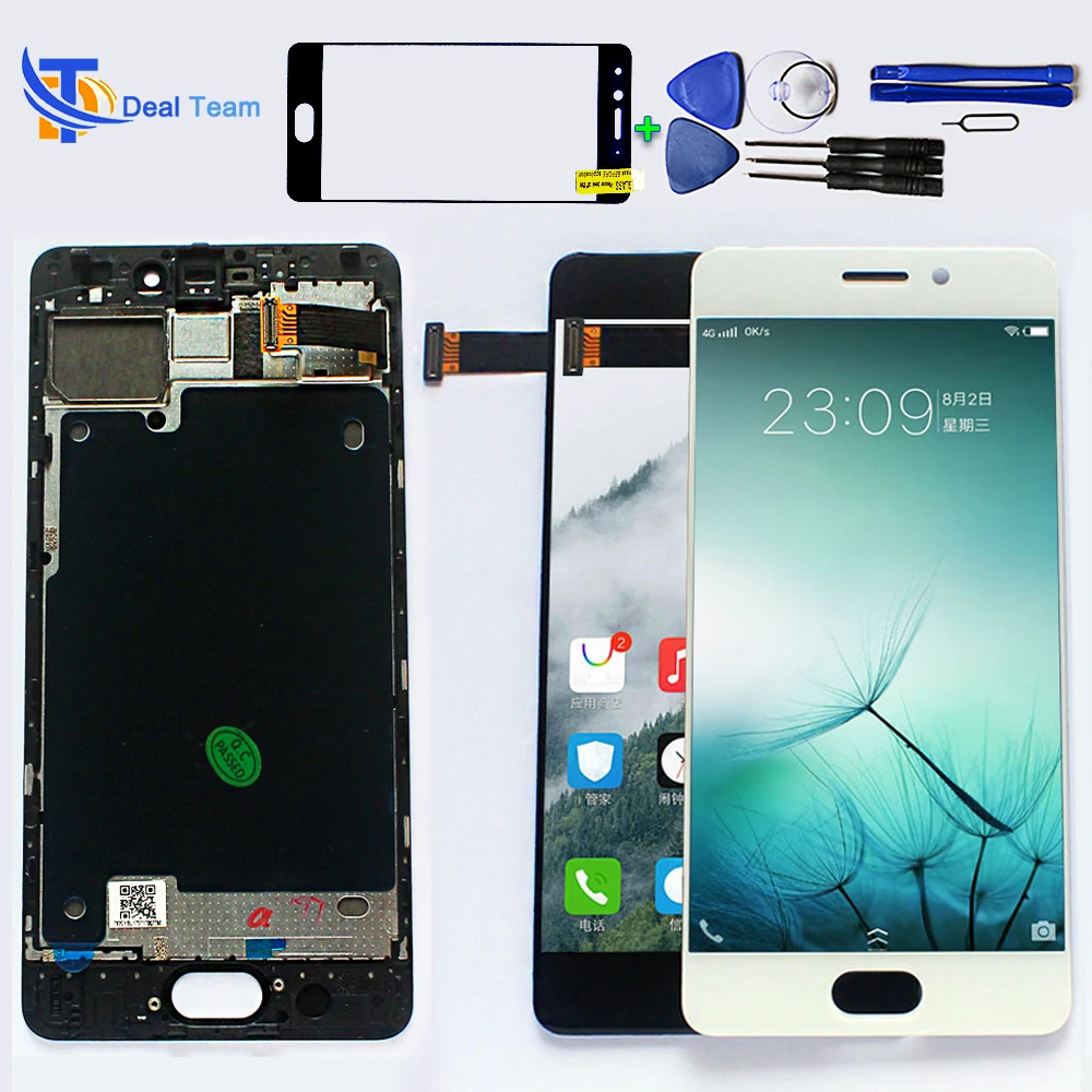 

AMOLED screen For Meizu Pro 7 5.2 inch Touch Screen Digitizer Assembly LCD display For Meizu Pro7 Black Frame with Free Tools