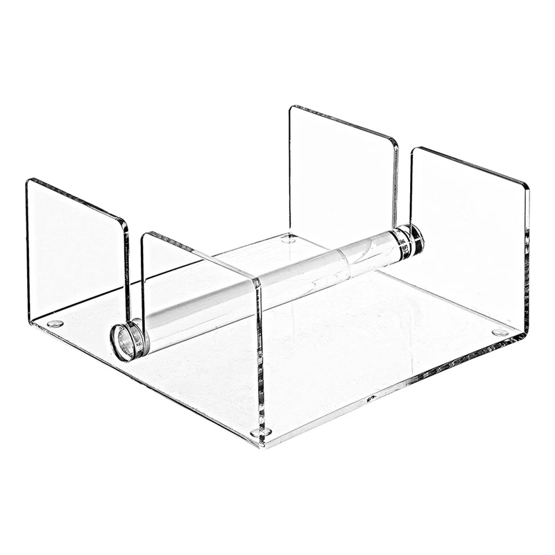 Modern Clear Acrylic Kitchen Napkin Holder Rack with Center Bar