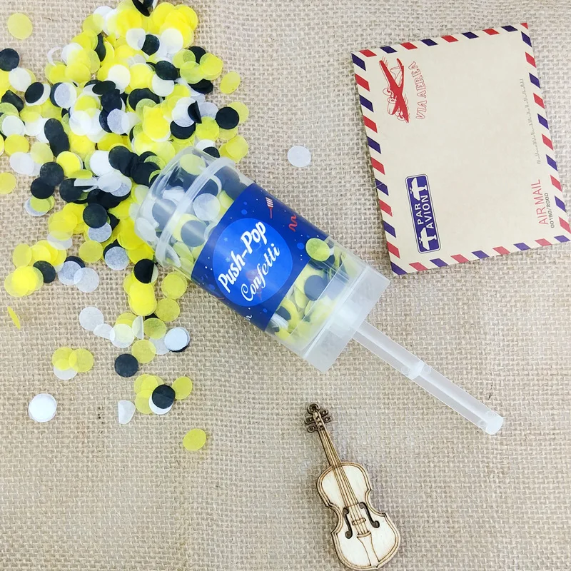 DIY поп смешанные цвета бумага Push Poppers конфетти празднование свадьбы свадебный ребенок душ День рождения украшение розовое золото 1 комплект