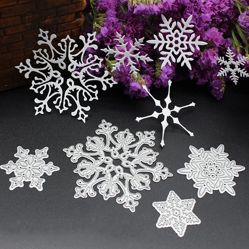 

Durable Cutting Stencil Christmas Decorations Kids Template Snowflake Carbon Steel Scrapbooking Home Embossing Card