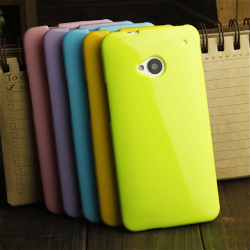 High Quality Silicone Case For HTC One M7 801E 801S Shiny Jelly Back Cover | Мобильные телефоны и аксессуары