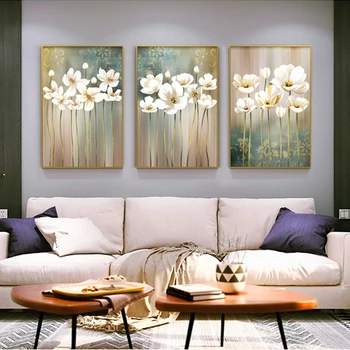 

RELIABLI ART Flowers Pictures Canvas Prints Oil Painting On Canvas Wall Picture For Living Room Modern Home Decoration NO FRAME