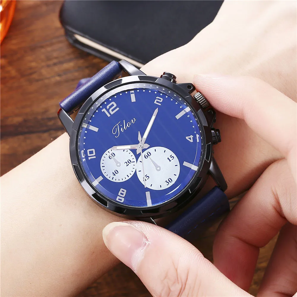 

reloj mujer man watch 2019 Fashion Creative Big Dial Double Scale Belt Men Quartz Watch Gift iced out watch