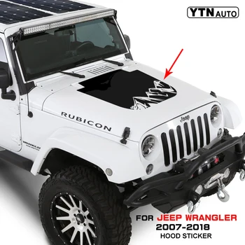 

Car Stickers Fit For Jeep Wrangler 2018-2007 Car Hood Bonnet Mountain Graphic Vinyl Modified Decoration Car Decals Custom