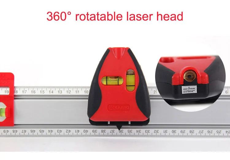 KAPRO Laser Level Marking Ruler With Bubbles High Precision Laser Line 6m Level Ruler 60cm 80cm Spirit Level Measuring Tools (3)