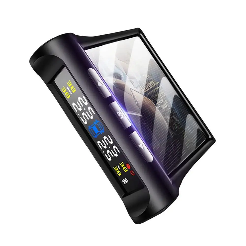 Автомобильный монитор давления в шинах встроенный внешний универсальный монитор Беспроводной Солнечный инструмент обнаружения давления в шинах