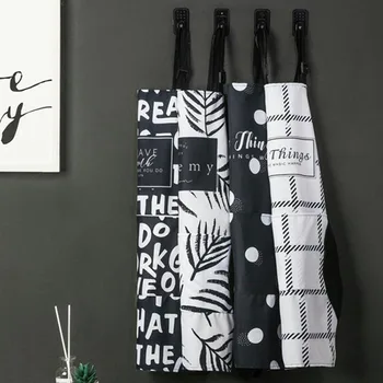 

New Water-Proof Hand Apron Adjustable Anti-Oil Cooking Kitchen Fashion Adult Female Waist Aprons For Woman Mandol Cocina Cactus