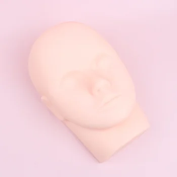 

1 Set Eyelash Extension Accessories Silicone Practice Head Fake Eyelashes Grafting Trainer Kit for Home Store