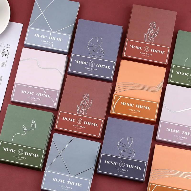 

10 set/lot Memo Pads Sticky Notes Music color series diary Scrapbooking Stickers Office School stationery Notepad