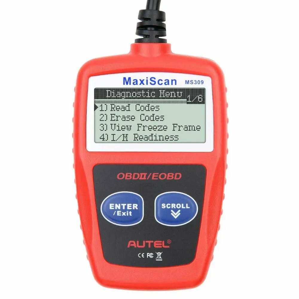 Автомобильный тестер AUTEL MaxiScan MS309 диагностический сканер для считывания кодов