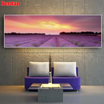 

Provence Lavender Natural Landscape Diamond Painting Round Full Drill Square Diamond Embroidery Handmade Needlework wall decor