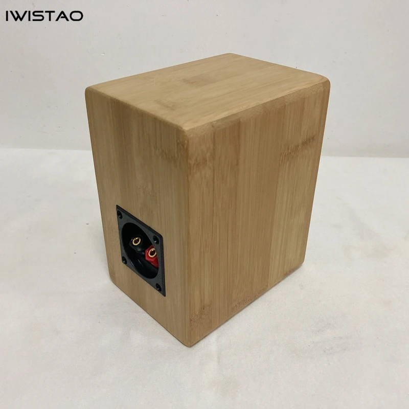 IWISTAO HIFI 3 Inches Full Range Speaker Empty Cabinet Inverted 1 Pair Finished Bamboo Wood for Tube Amplifier