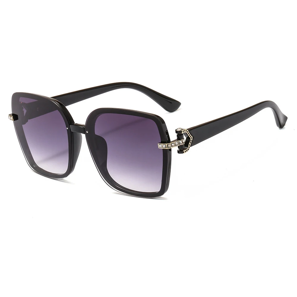 4 sunglasses Новые женские солнцезащитные очки с кристаллами и бриллиантами, роскошные брендовые дизайнерские ретро квадратные цельные солнцезащитные очки Oculos De Sol - Цвет линз: 4 sunglasses