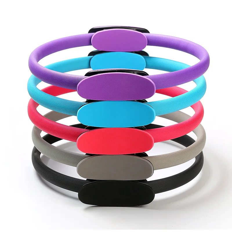 1Pcs Portable 38cm Yoga Fitness Pilates Circle Lightweight Slimming Magic Circle Thighs Legs Resistance Yoga Ring Training Tool