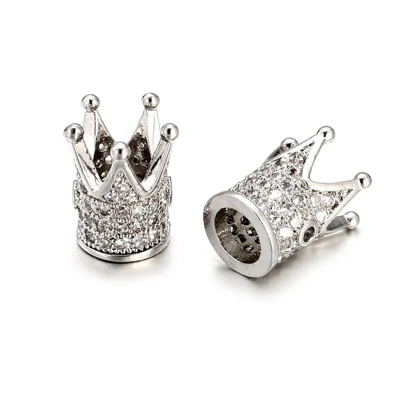 Новинка 5 шт./лот круглые бусины из меди и металла с кубическим цирконием для