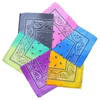 WZCX Tie-Dye Gradient Printing 55*55cm Square Headscarf Hip Hop New Fashion Unisex Cashew Flowers Headscarf Cotton Scarf 1