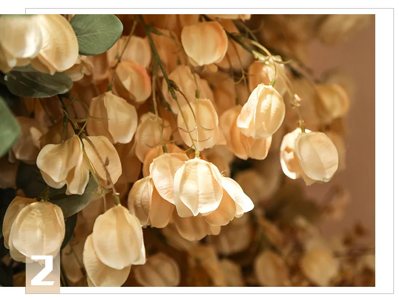 JAROWN Artificial Fake Flower Lantern Flower Vine Wedding Ceiling DIY Bouquet Decorative Home Hanging Decoration (22)